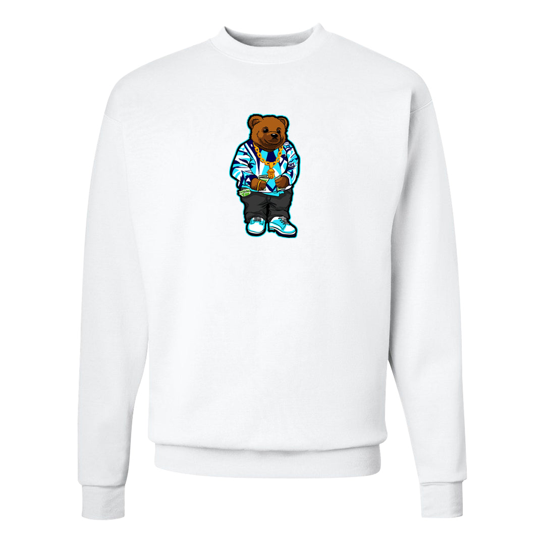 Split Light Photo Blue Low 1s Crewneck Sweatshirt | Sweater Bear, White