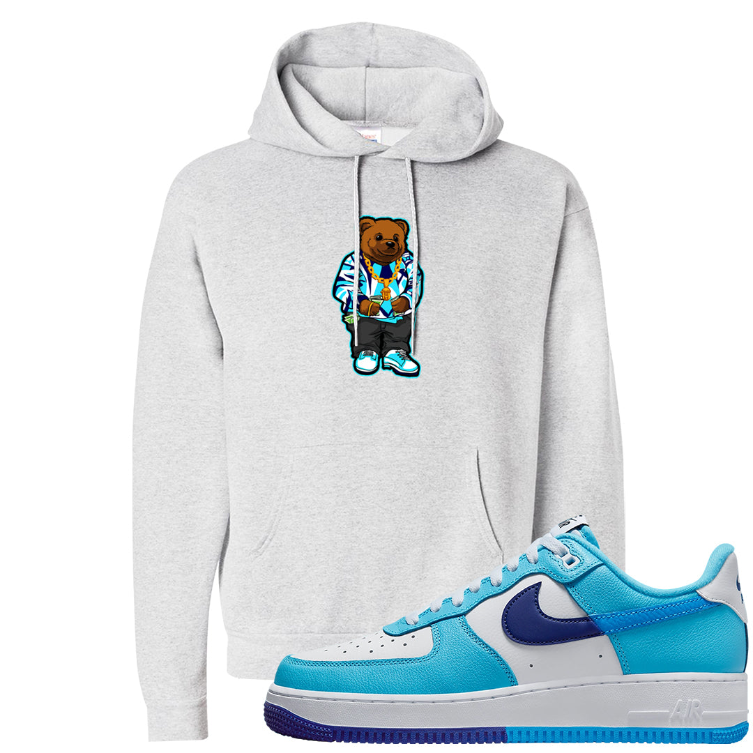 Split Light Photo Blue Low 1s Hoodie | Sweater Bear, Ash