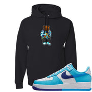 Split Light Photo Blue Low 1s Hoodie | Sweater Bear, Black