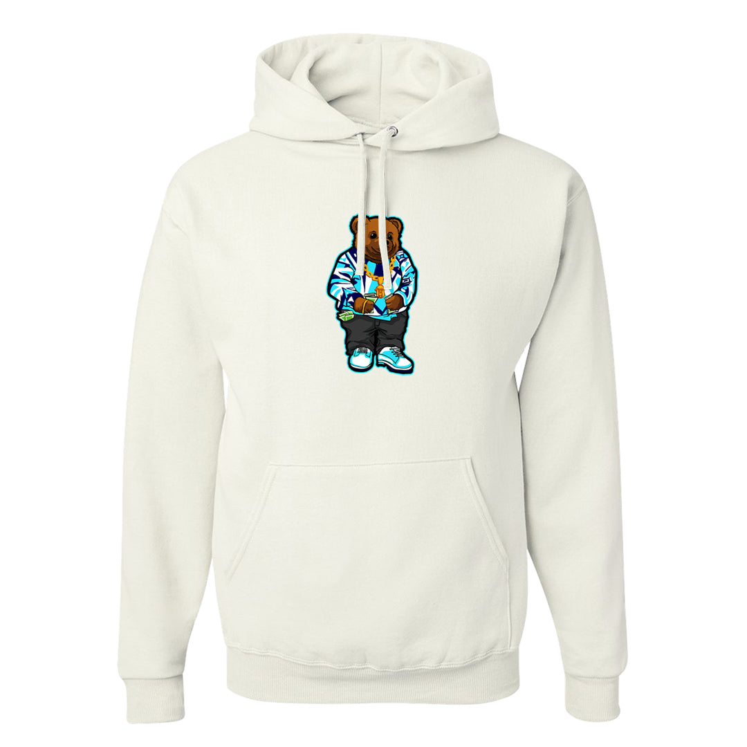 Split Light Photo Blue Low 1s Hoodie | Sweater Bear, White