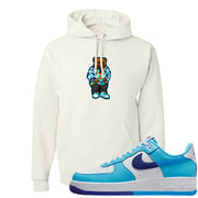 Split Light Photo Blue Low 1s Hoodie | Sweater Bear, White