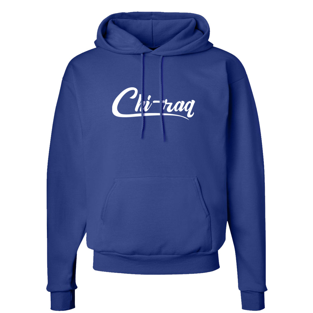 Split Light Photo Blue Low 1s Hoodie | Chiraq, Deep Royal