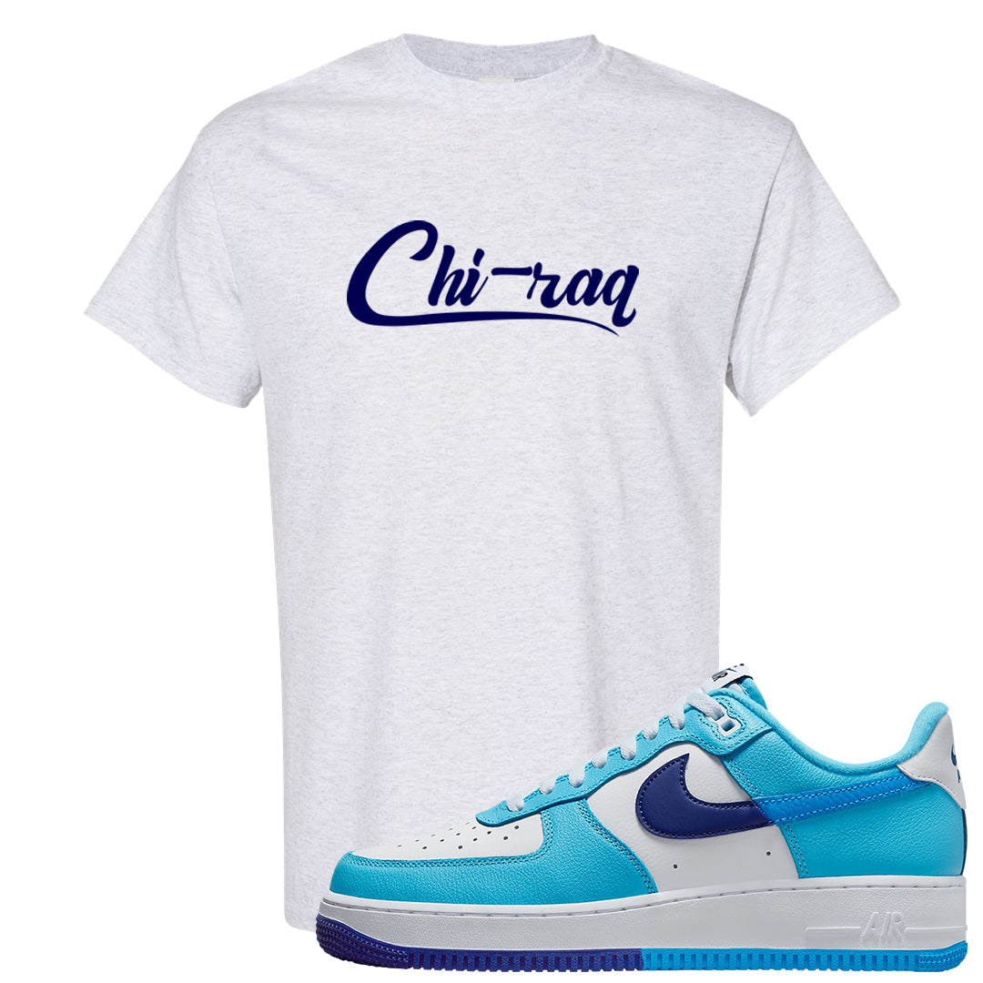 Split Light Photo Blue Low 1s T Shirt | Chiraq, Ash