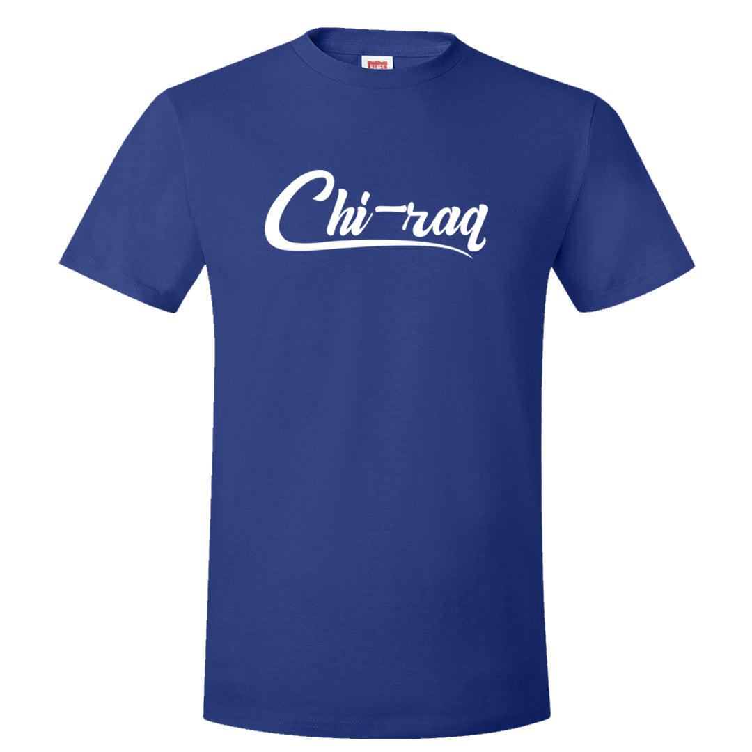 Split Light Photo Blue Low 1s T Shirt | Chiraq, Deep Royal