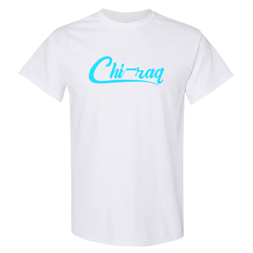 Split Light Photo Blue Low 1s T Shirt | Chiraq, White