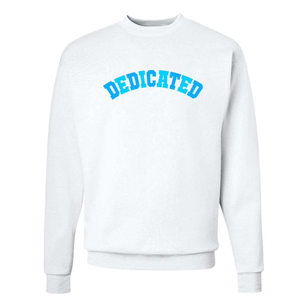 Split Light Photo Blue Low 1s Crewneck Sweatshirt | Dedicated, White