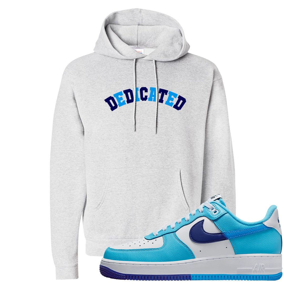 Split Light Photo Blue Low 1s Hoodie | Dedicated, Ash