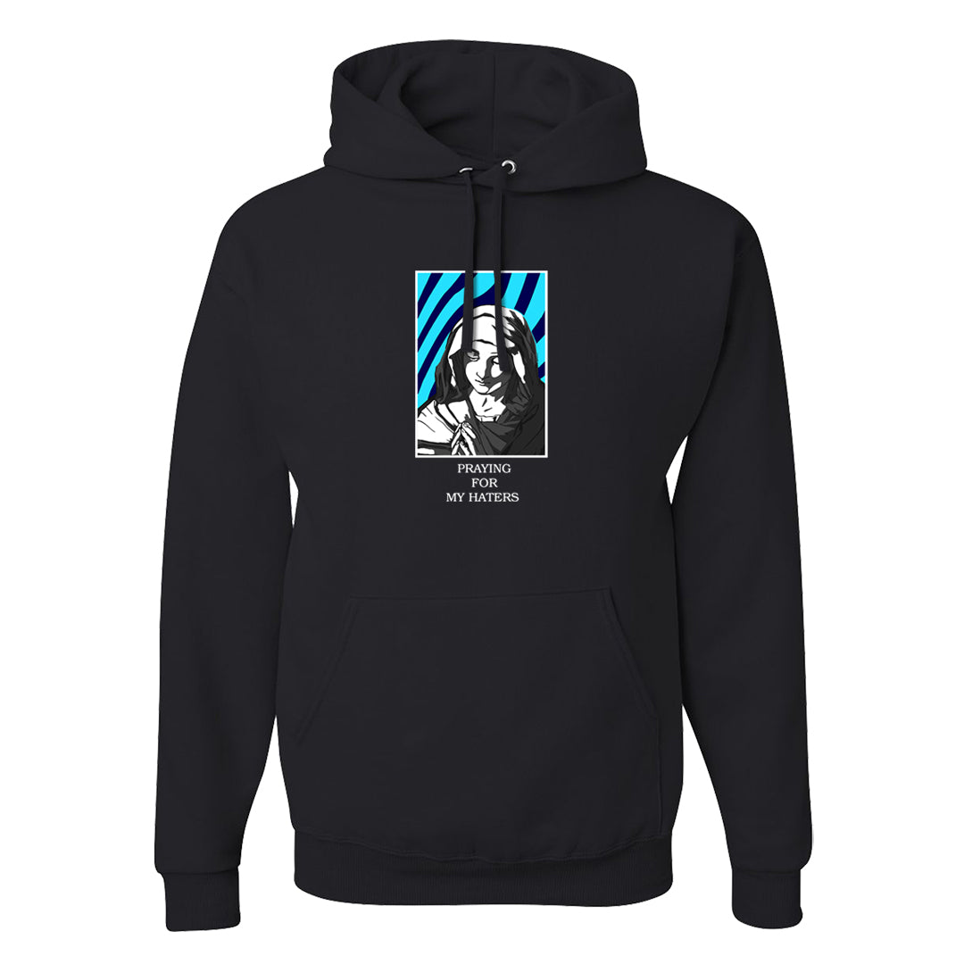 Split Light Photo Blue Low 1s Hoodie | God Told Me, Black