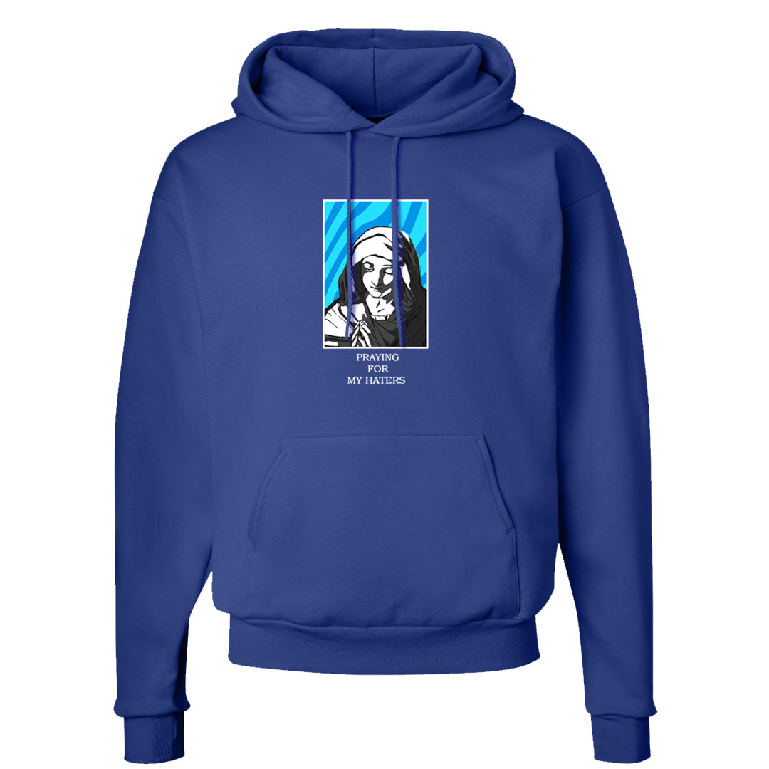 Split Light Photo Blue Low 1s Hoodie | God Told Me, Deep Royal