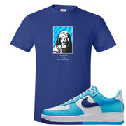 Split Light Photo Blue Low 1s T Shirt | God Told Me, Deep Royal