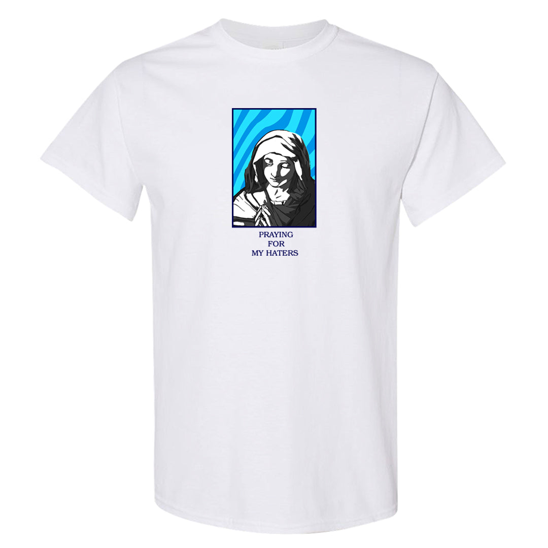 Split Light Photo Blue Low 1s T Shirt | God Told Me, White