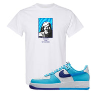 Split Light Photo Blue Low 1s T Shirt | God Told Me, White