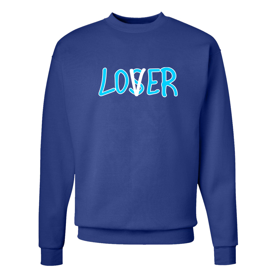 Split Light Photo Blue Low 1s Crewneck Sweatshirt | Lover, Deep Royal