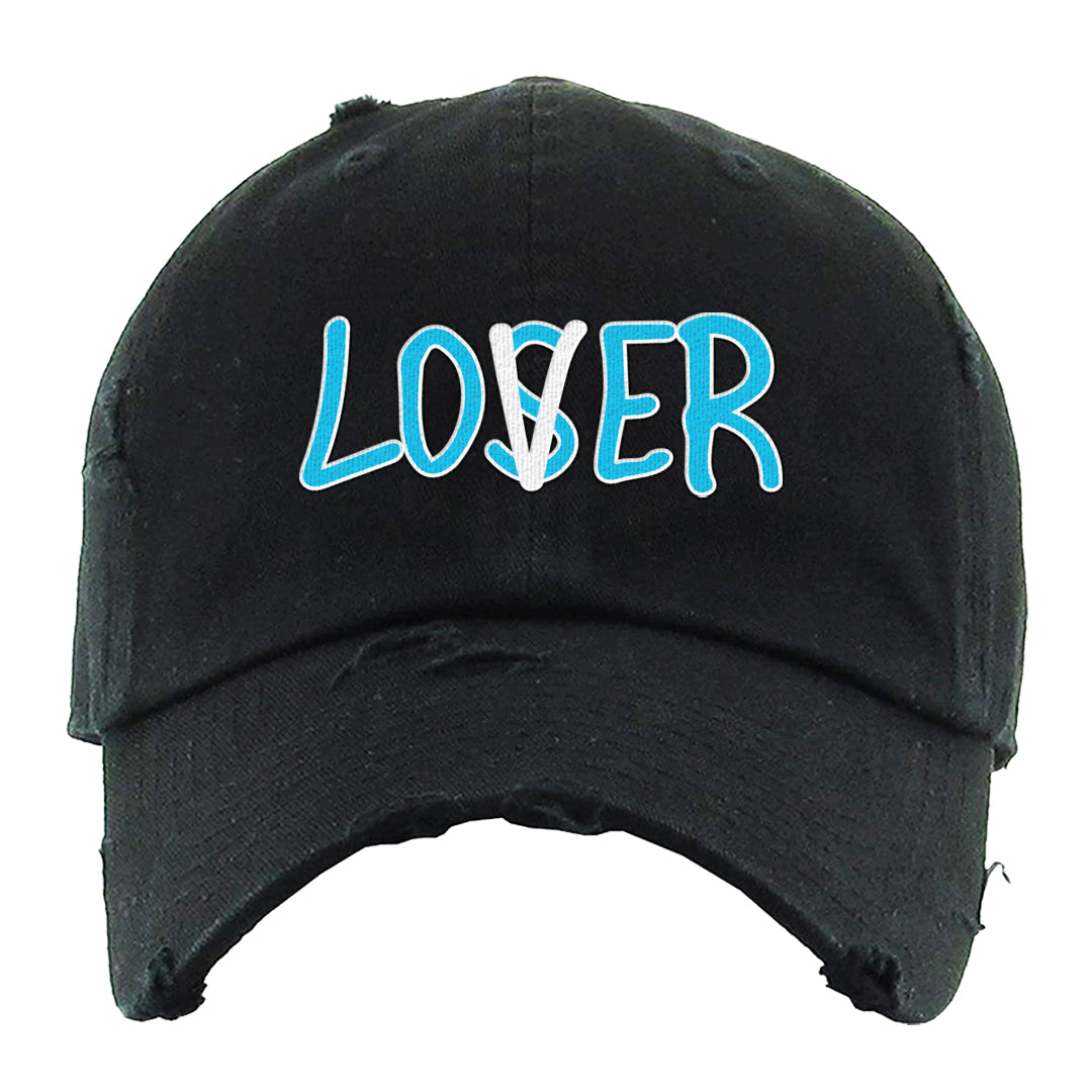 Split Light Photo Blue Low 1s Distressed Dad Hat | Lover, Black