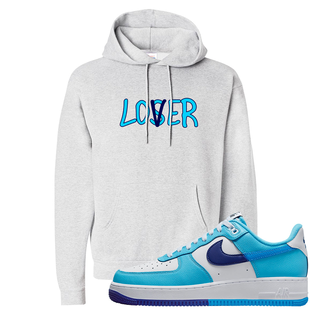 Split Light Photo Blue Low 1s Hoodie | Lover, Ash