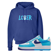 Split Light Photo Blue Low 1s Hoodie | Lover, Deep Royal