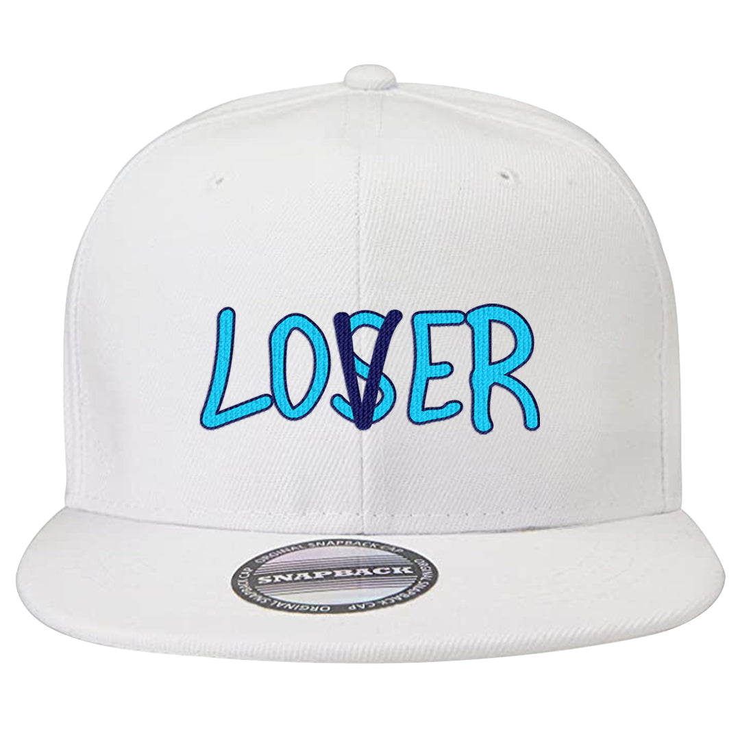 Split Light Photo Blue Low 1s Snapback Hat | Lover, White