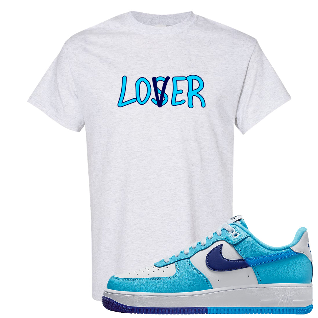 Split Light Photo Blue Low 1s T Shirt | Lover, Ash