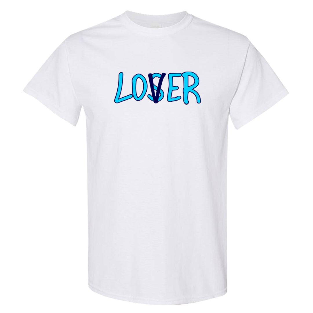 Split Light Photo Blue Low 1s T Shirt | Lover, White