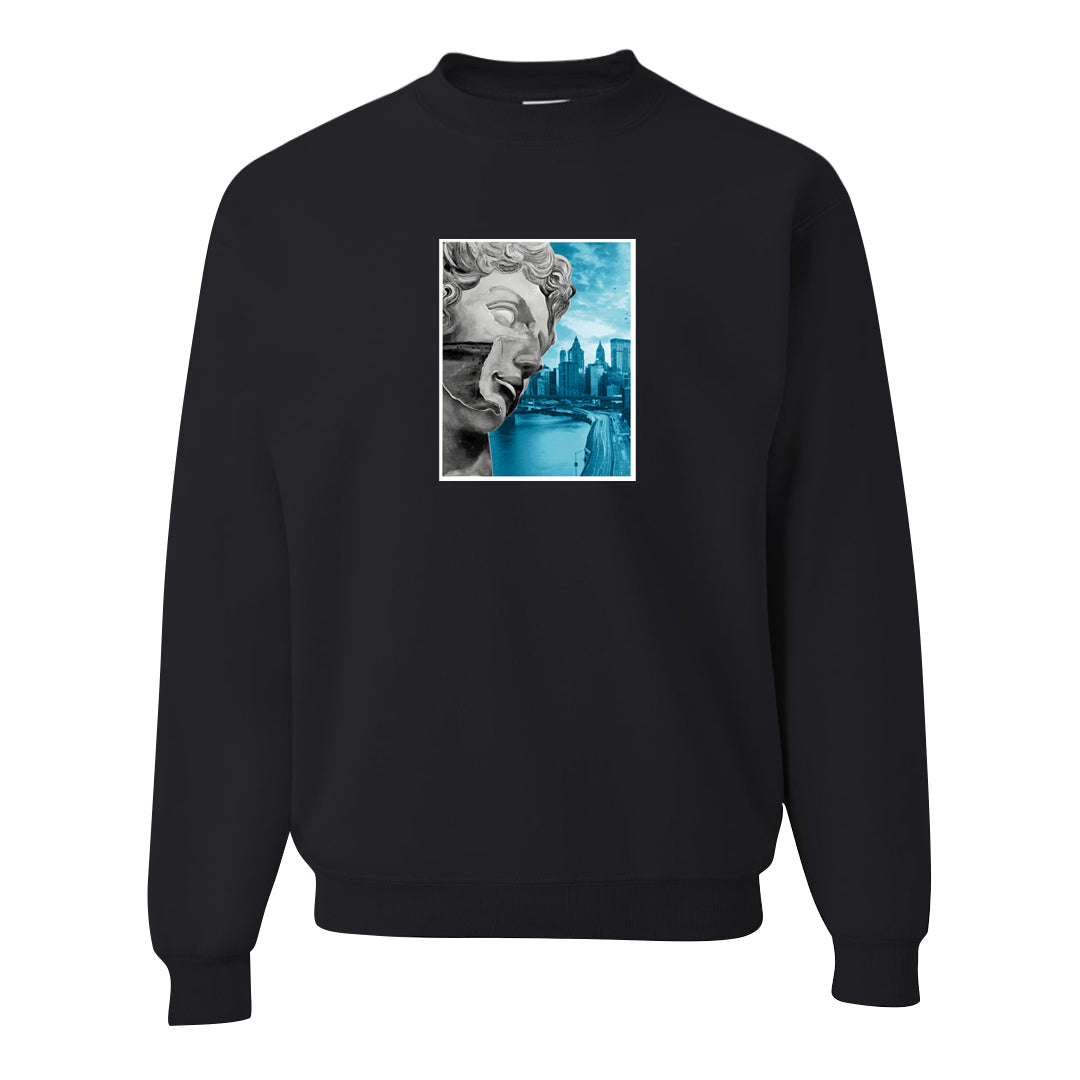 Split Light Photo Blue Low 1s Crewneck Sweatshirt | Miguel, Black