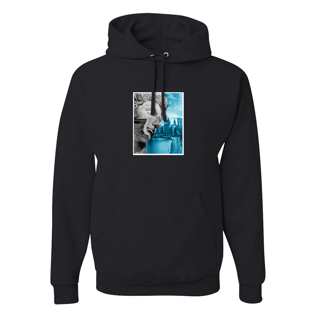 Split Light Photo Blue Low 1s Hoodie | Miguel, Black