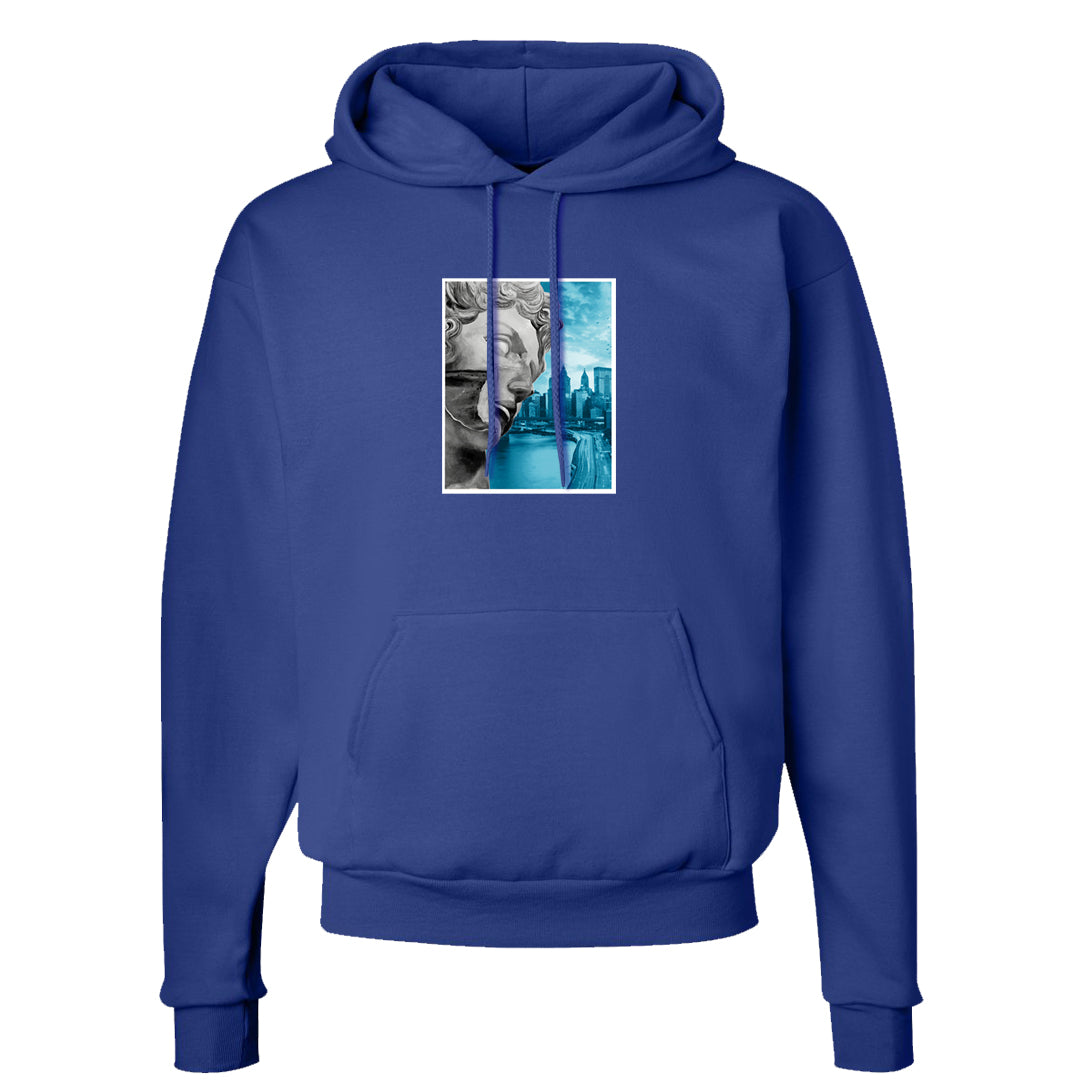 Split Light Photo Blue Low 1s Hoodie | Miguel, Deep Royal