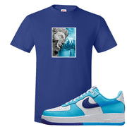 Split Light Photo Blue Low 1s T Shirt | Miguel, Deep Royal