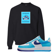 Split Light Photo Blue Low 1s Crewneck Sweatshirt | No Pressure No Diamond, Black