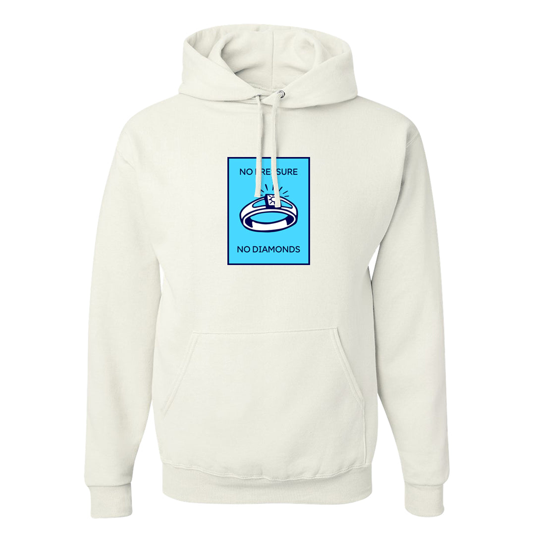 Split Light Photo Blue Low 1s Hoodie | No Pressure No Diamond, White