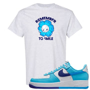 Split Light Photo Blue Low 1s T Shirt | Remember To Smile, Ash