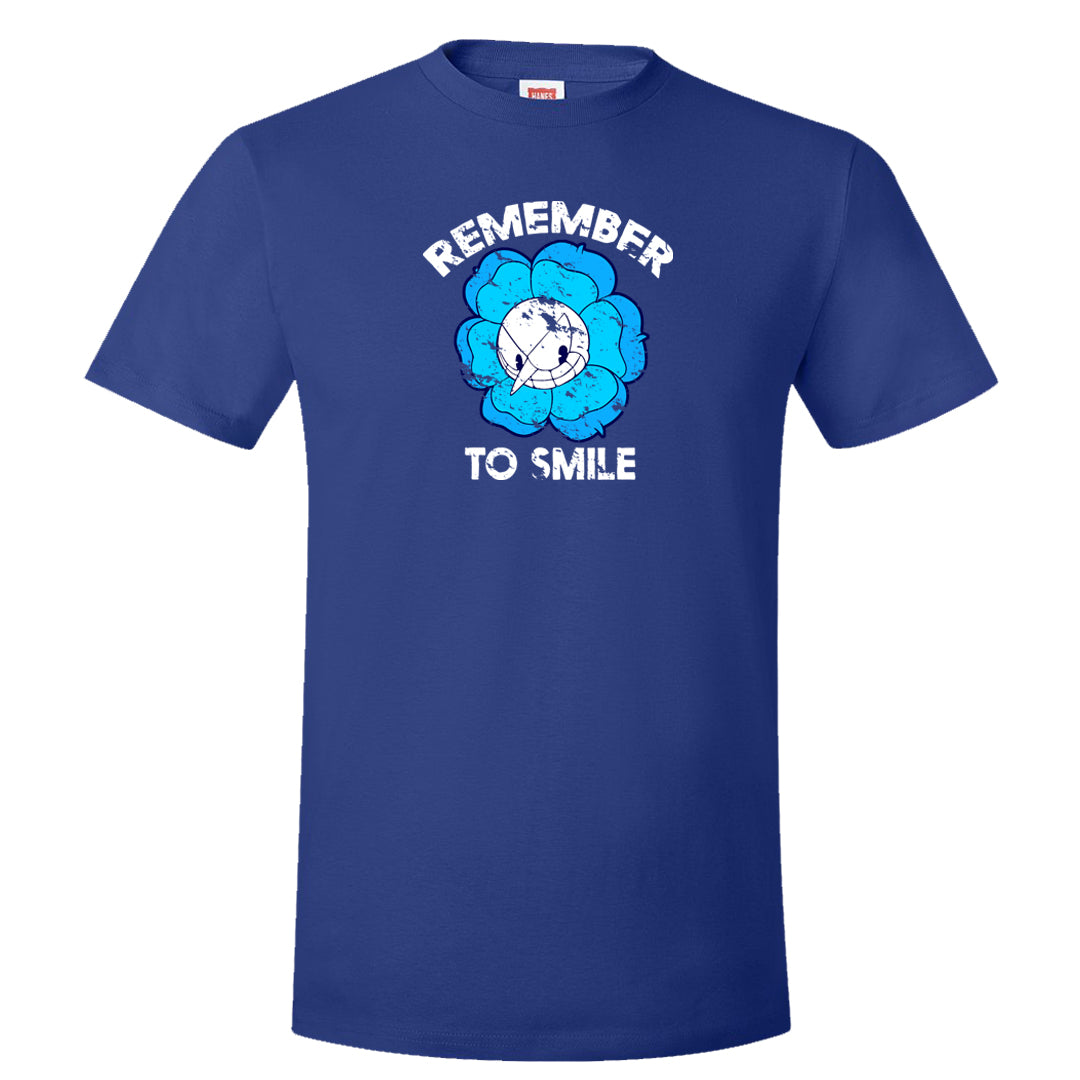 Split Light Photo Blue Low 1s T Shirt | Remember To Smile, Deep Royal