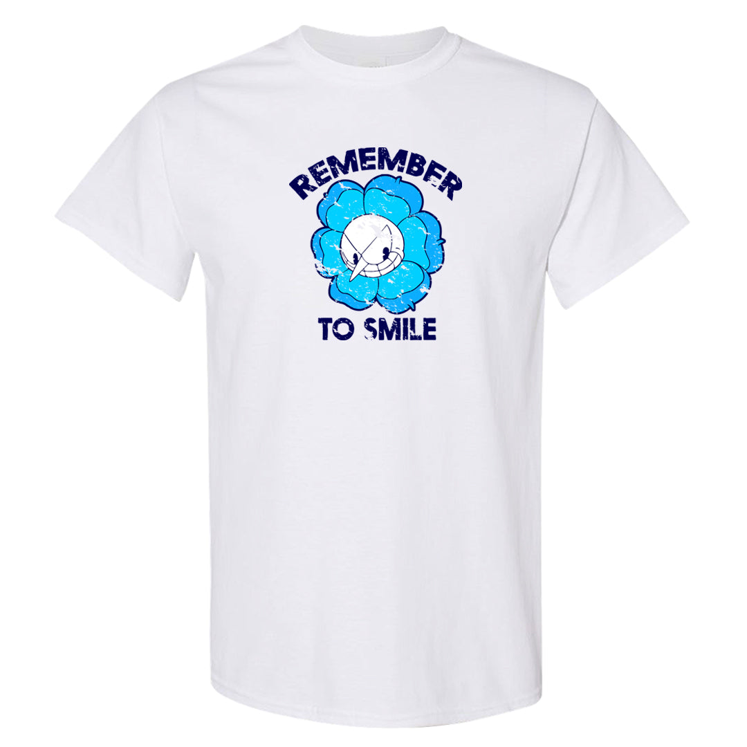 Split Light Photo Blue Low 1s T Shirt | Remember To Smile, White