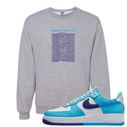 Split Light Photo Blue Low 1s Crewneck Sweatshirt | Vibes Japan, Ash