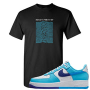 Split Light Photo Blue Low 1s T Shirt | Vibes Japan, Black