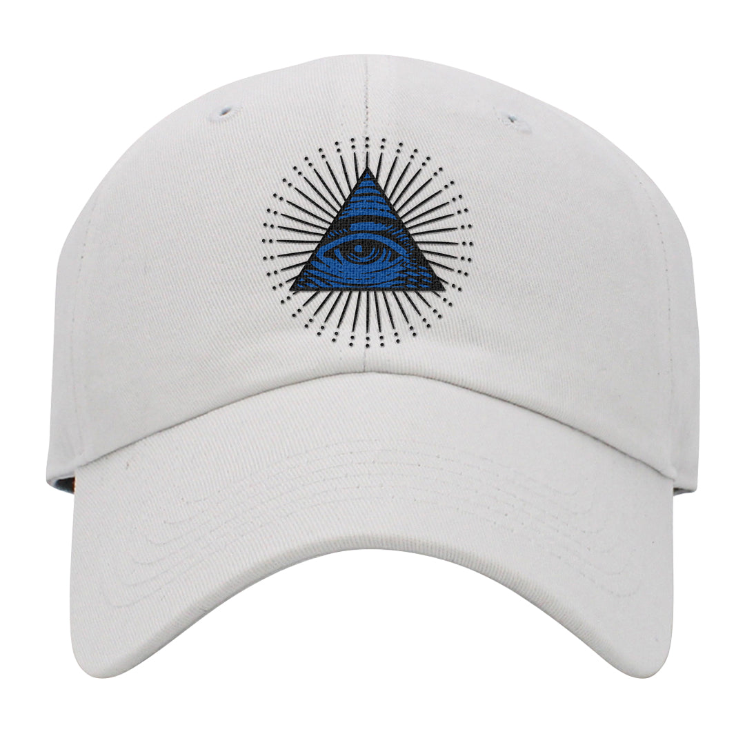 Tinaj Low AF 1s Dad Hat | All Seeing Eye, White