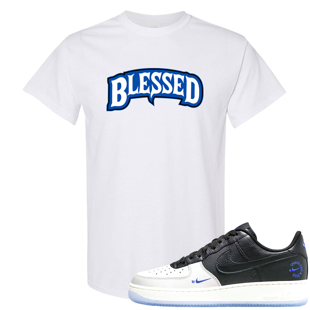 Tinaj Low AF 1s T Shirt | Blessed Arch, White
