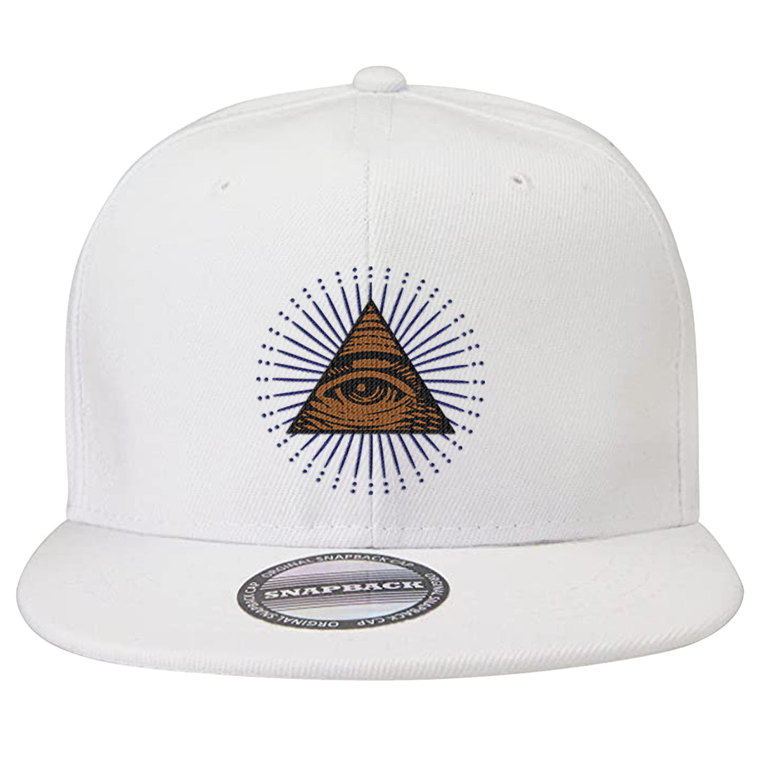 Tweed Low AF 1s Snapback Hat | All Seeing Eye, White