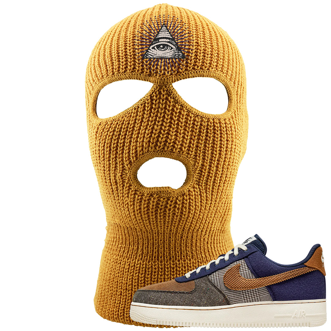 Tweed Low AF 1s Ski Mask | All Seeing Eye, Timberland