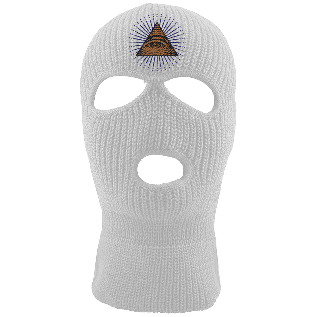 Tweed Low AF 1s Ski Mask | All Seeing Eye, White