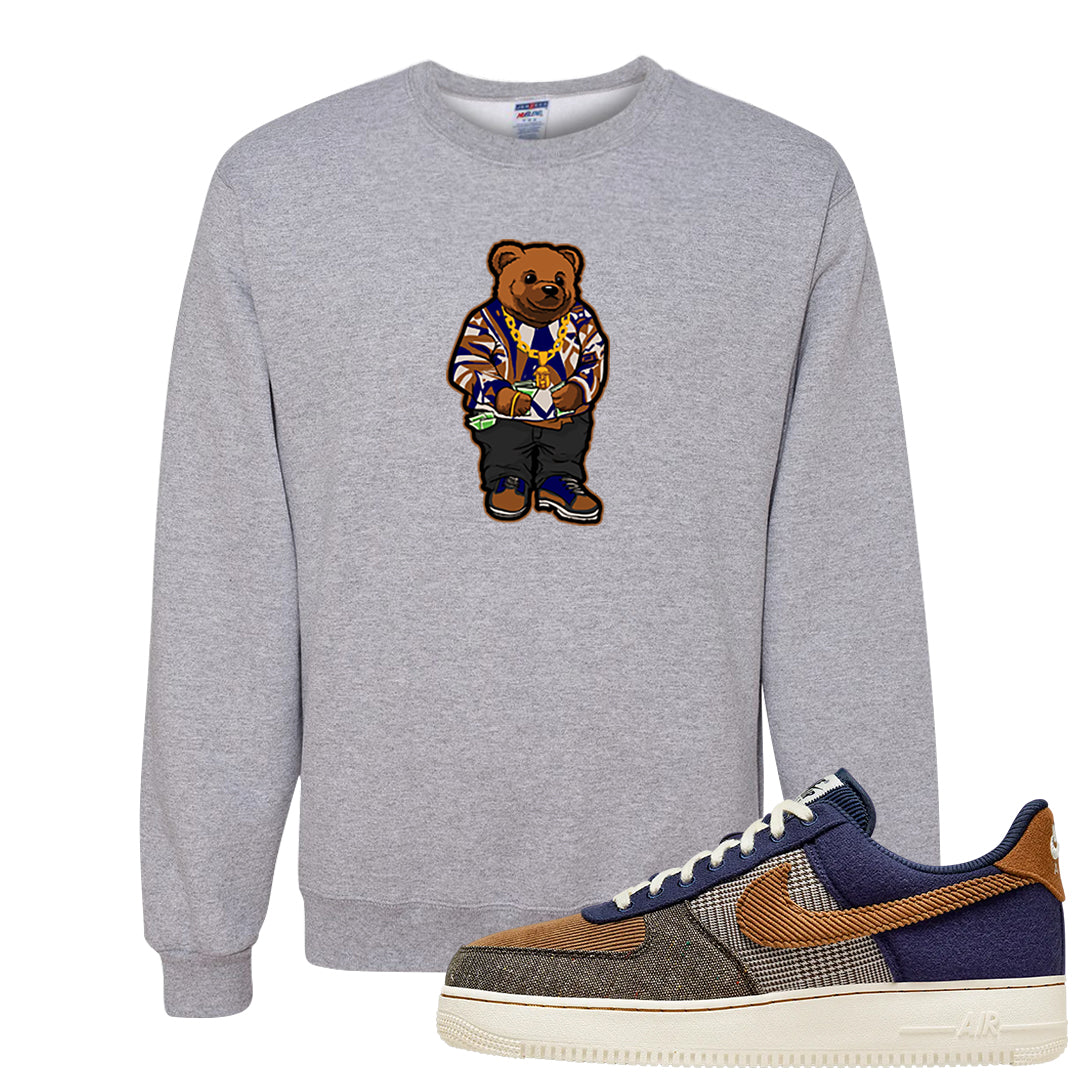 Tweed Low AF 1s Crewneck Sweatshirt | Sweater Bear, Ash
