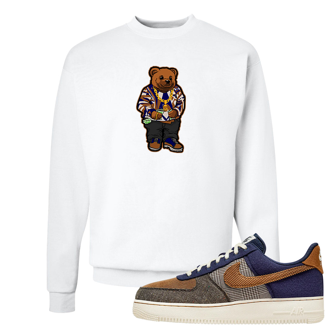 Tweed Low AF 1s Crewneck Sweatshirt | Sweater Bear, White