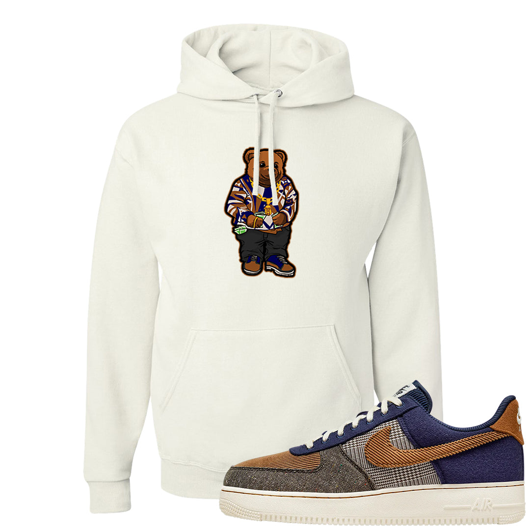 Tweed Low AF 1s Hoodie | Sweater Bear, White