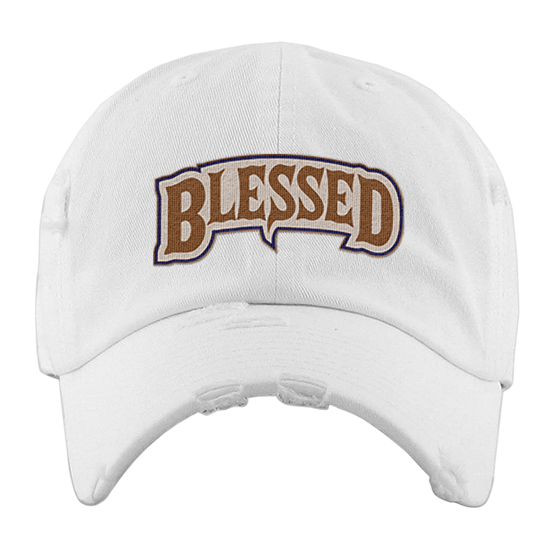 Tweed Low AF 1s Distressed Dad Hat | Blessed Arch, White