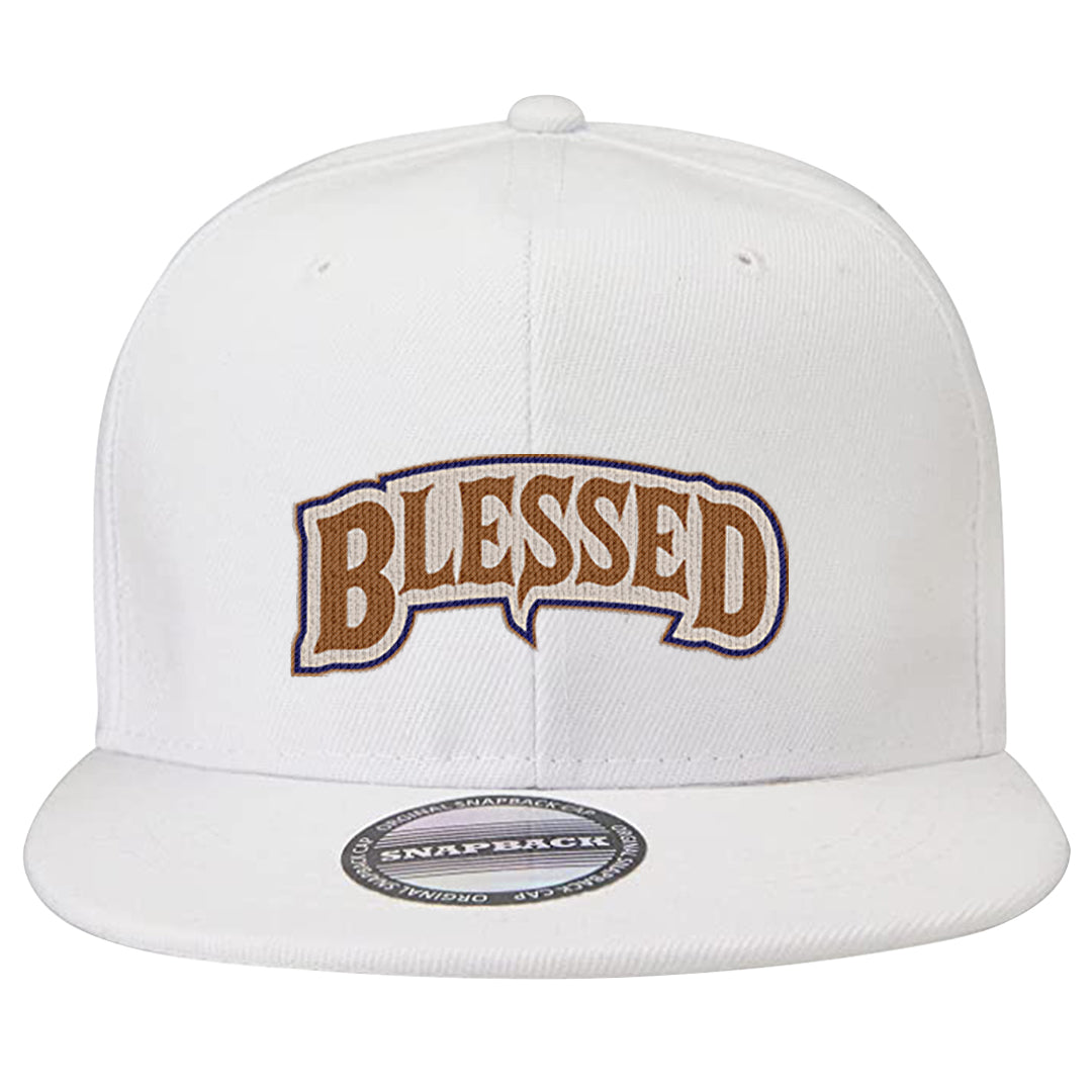Tweed Low AF 1s Snapback Hat | Blessed Arch, White