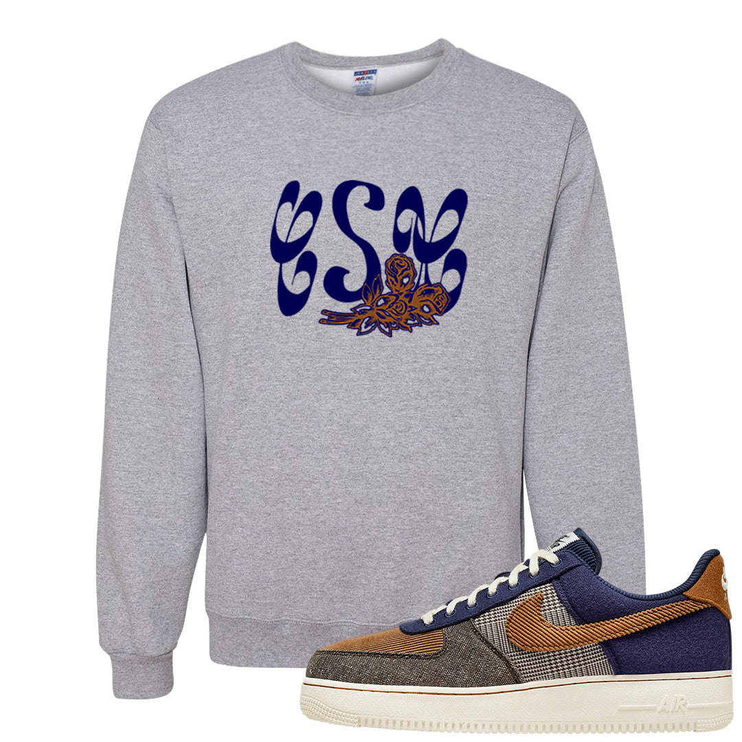 Tweed Low AF 1s Crewneck Sweatshirt | Certified Sneakerhead, Ash