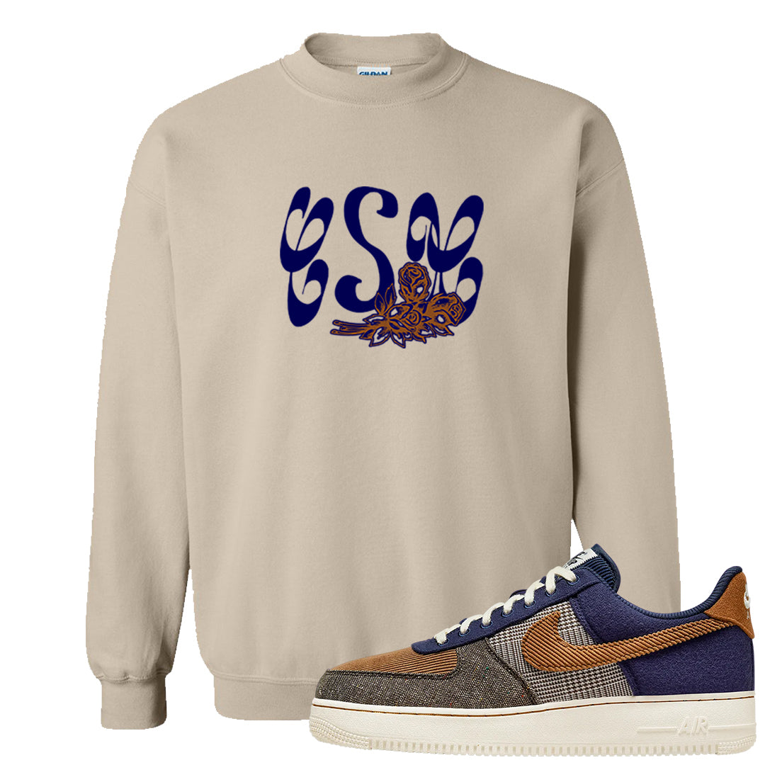 Tweed Low AF 1s Crewneck Sweatshirt | Certified Sneakerhead, Sand