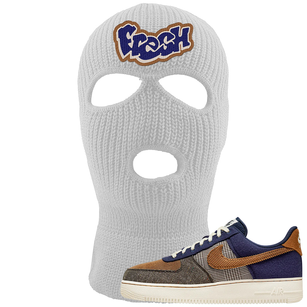 Tweed Low AF 1s Ski Mask | Fresh, White