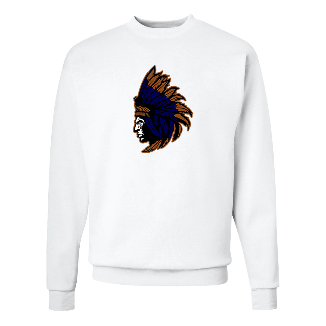 Tweed Low AF 1s Crewneck Sweatshirt | Indian Chief, White