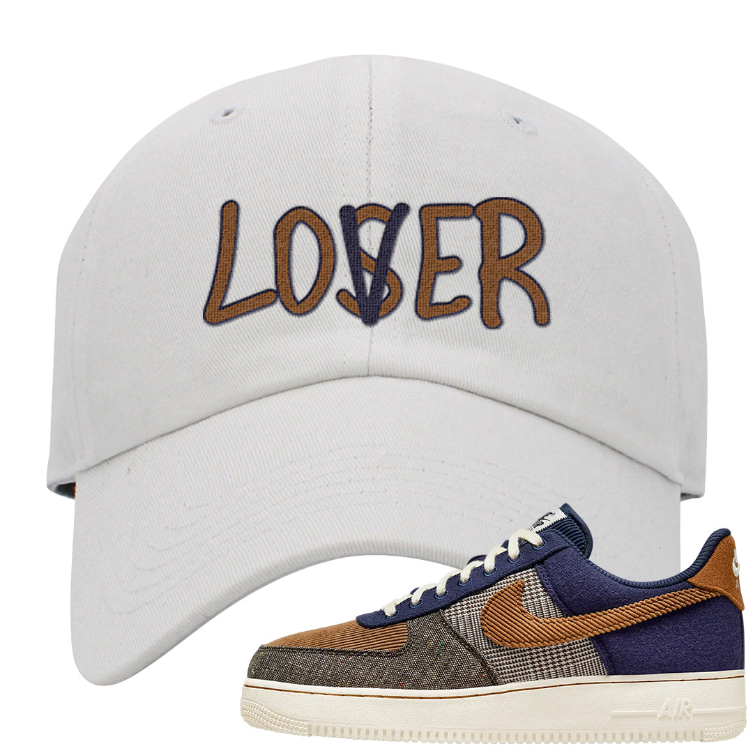Tweed Low AF 1s Dad Hat | Lover, White