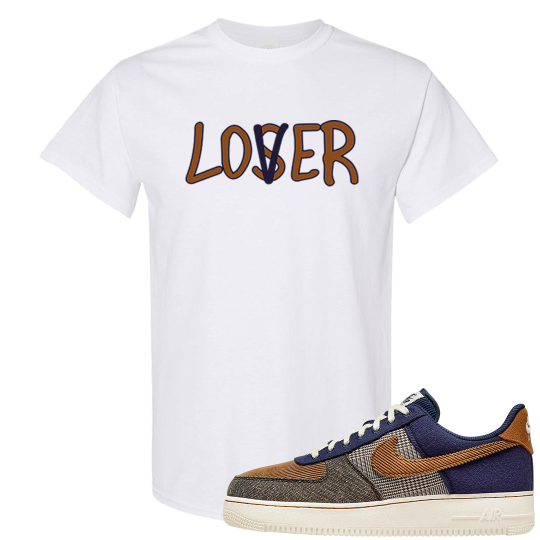 Tweed Low AF 1s T Shirt | Lover, White